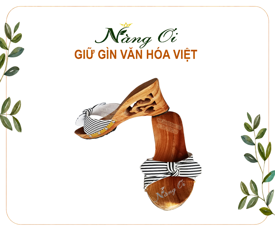 guốc lọng cổ truyền cao 7cm cho nữ thích diện áo dài